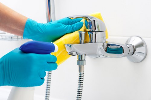 Careful cleaning of a newly renovated Knightsbridge interior